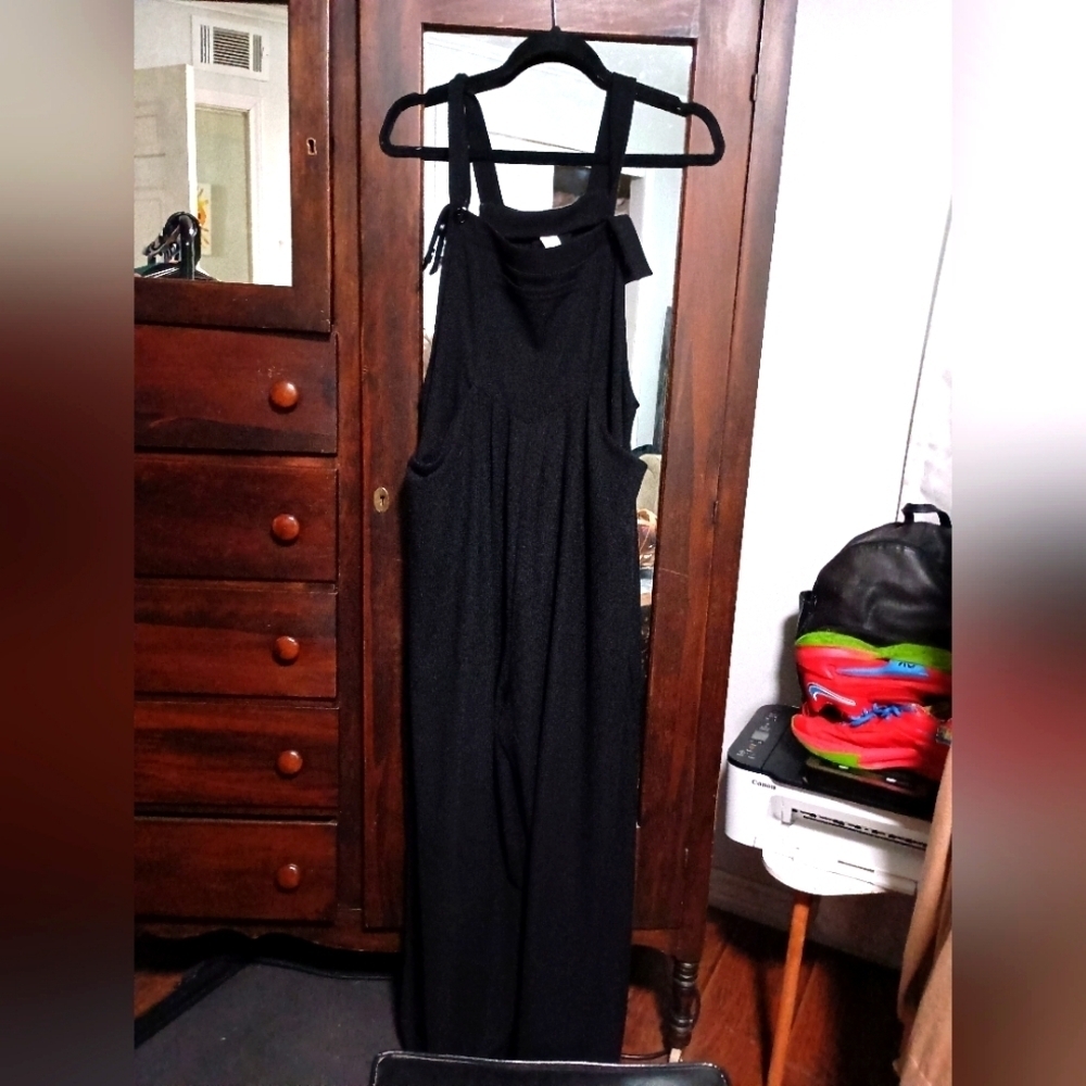 Black Bohemian Jumpsuit Overalls_XL